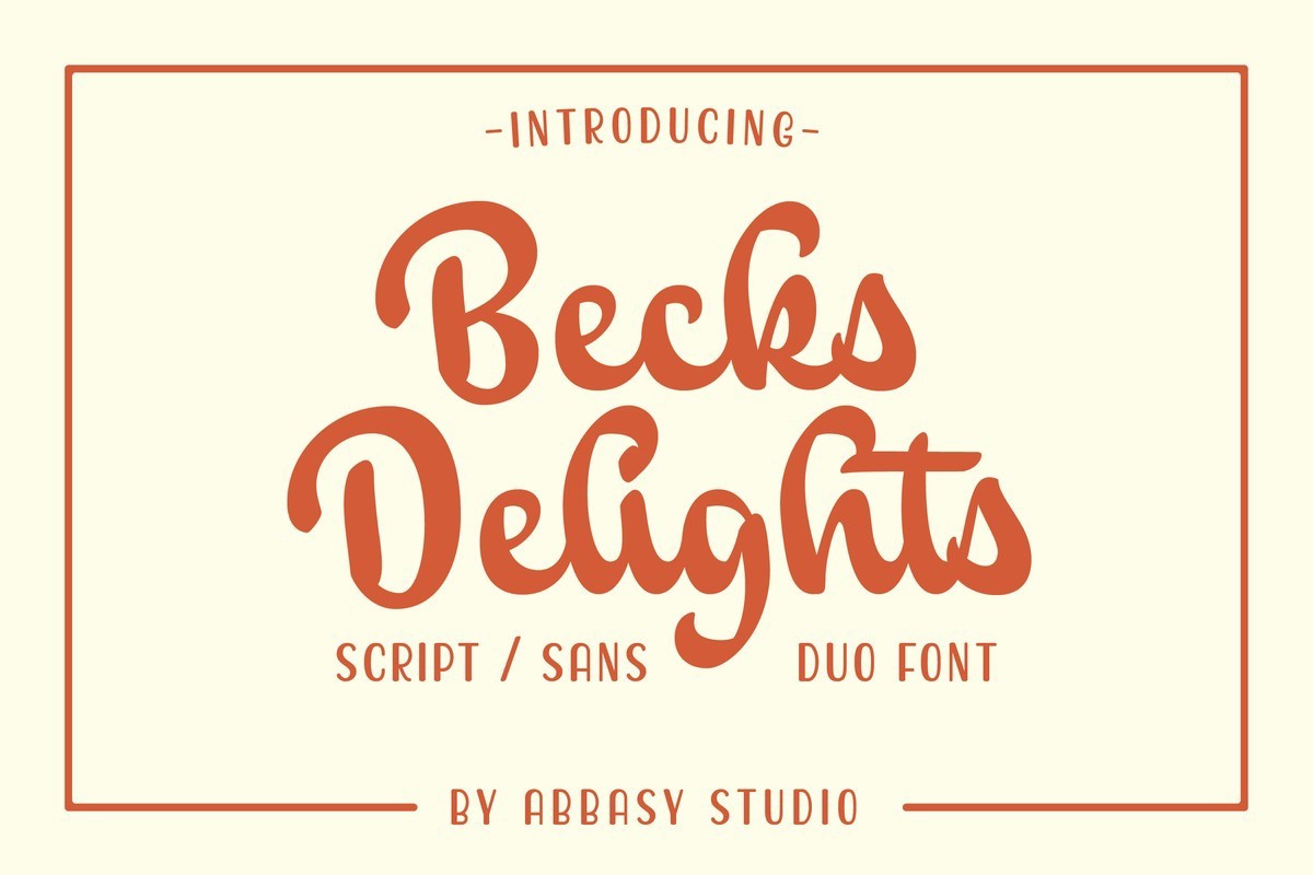 Ejemplo de fuente Becks Delights Regular