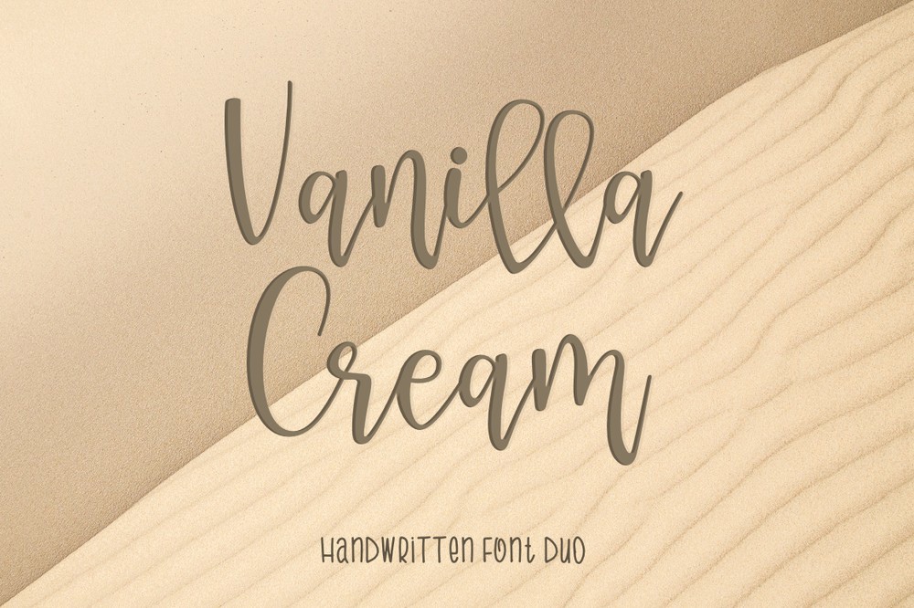 Ejemplo de fuente Vanilla Cream