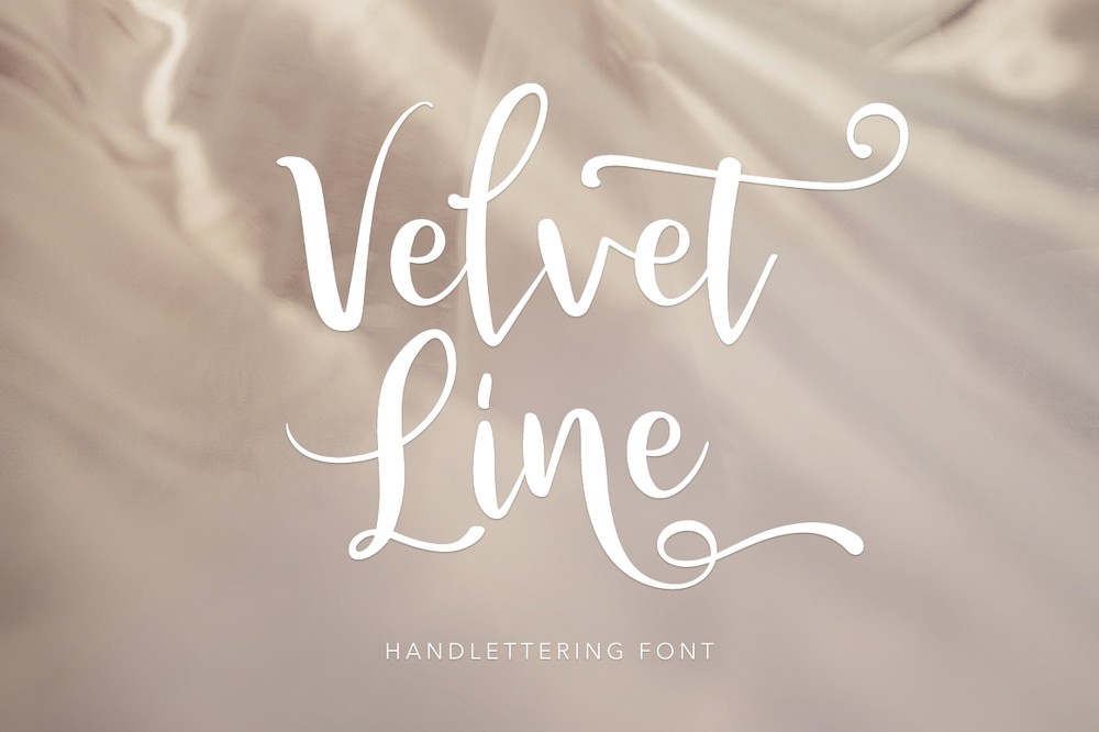 Ejemplo de fuente Velvet Line