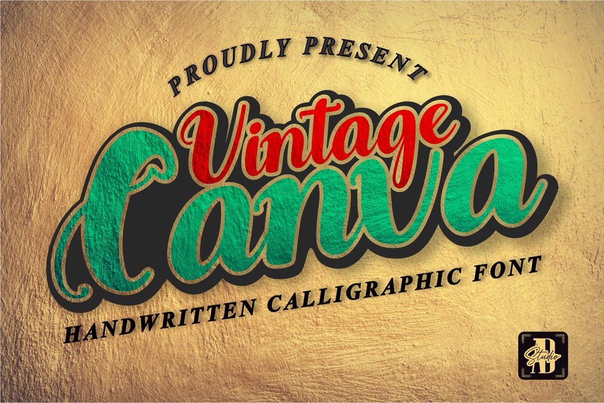 Ejemplo de fuente Vintage Canva Regular