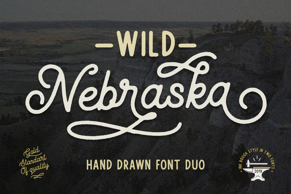 Ejemplo de fuente Wild Nebraska