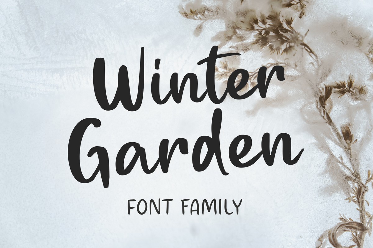 Ejemplo de fuente Winter Garden Script