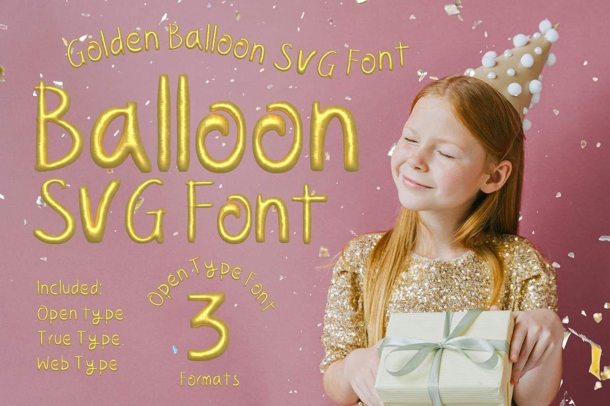 Ejemplo de fuente Golden Balloon