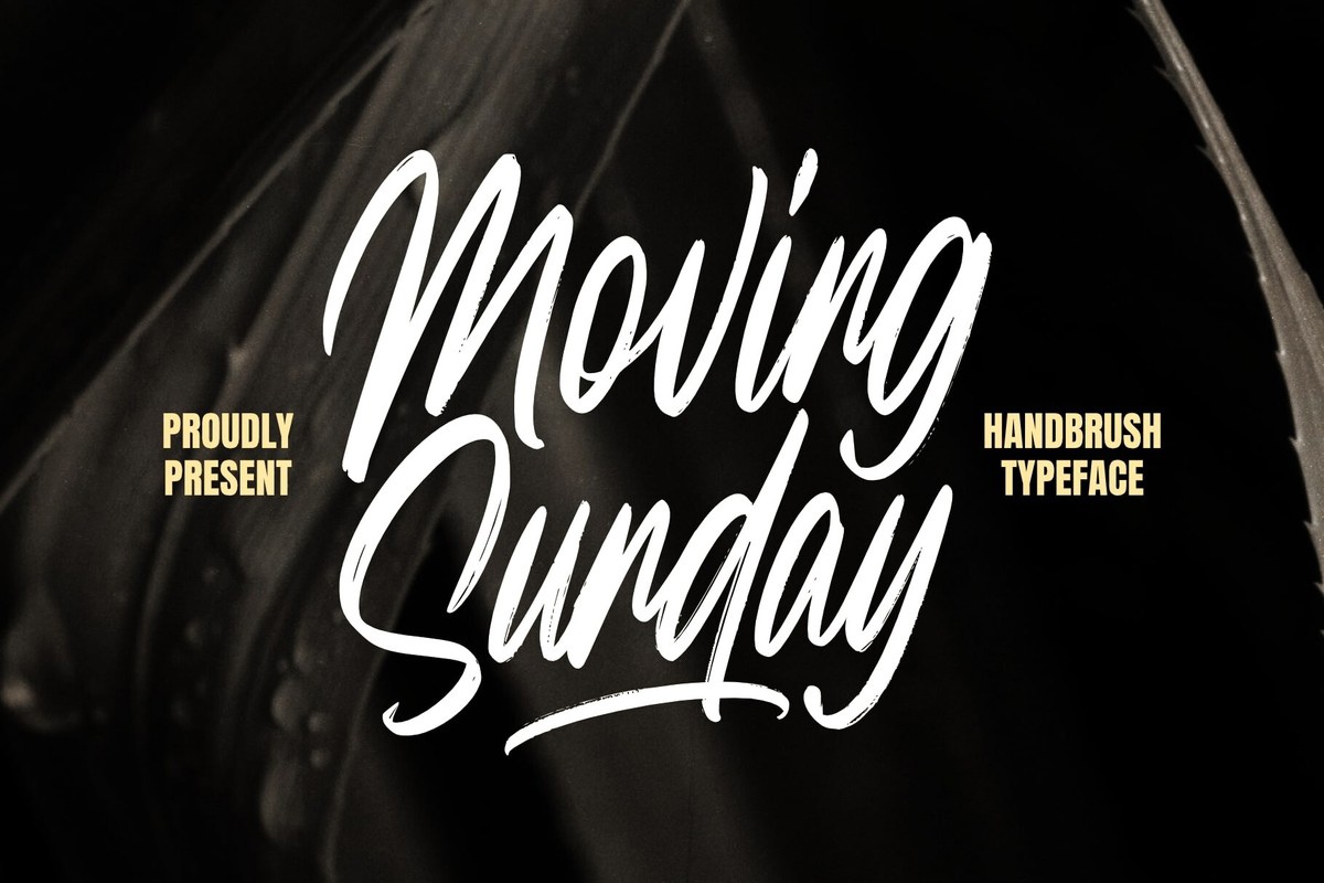 Ejemplo de fuente Moving Sunday Regular