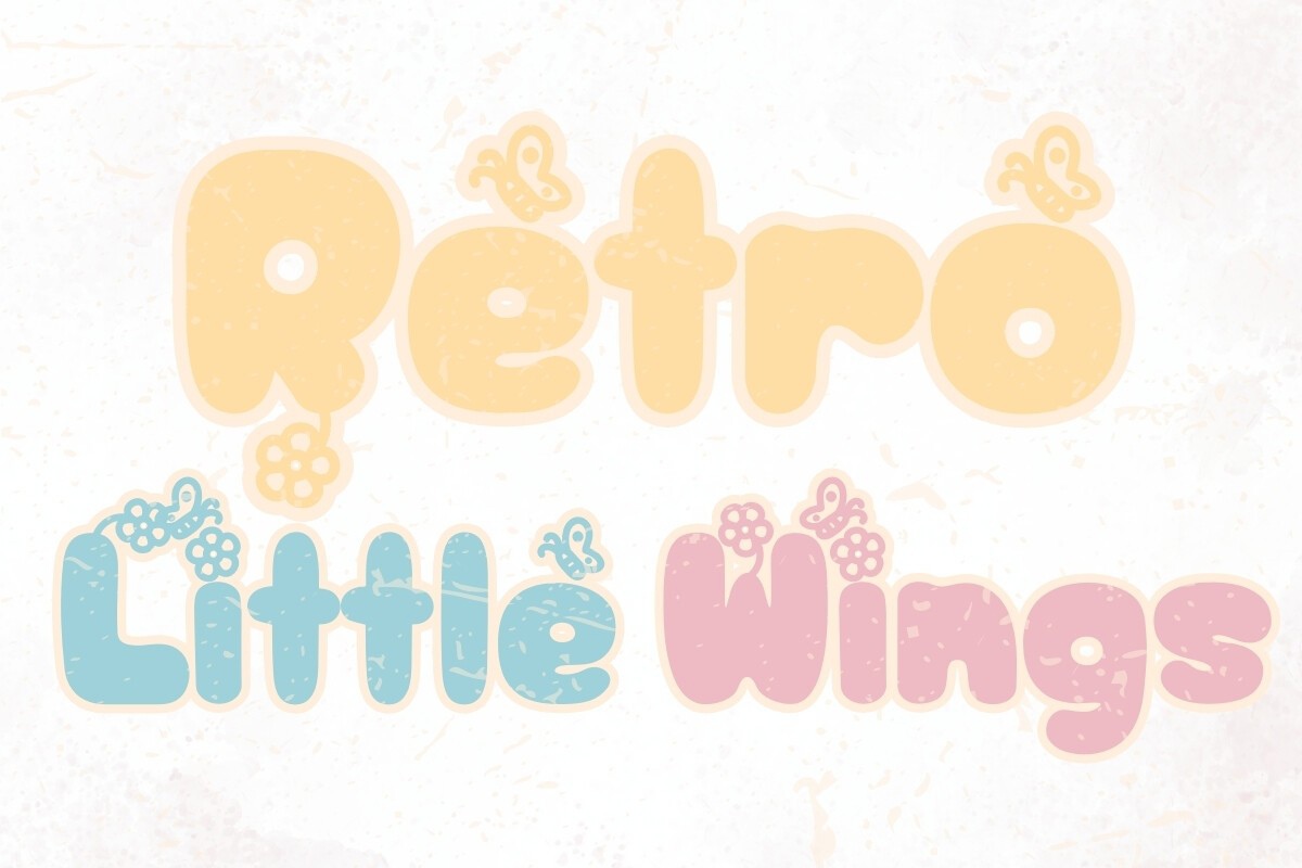 Ejemplo de fuente Retro Little Wings