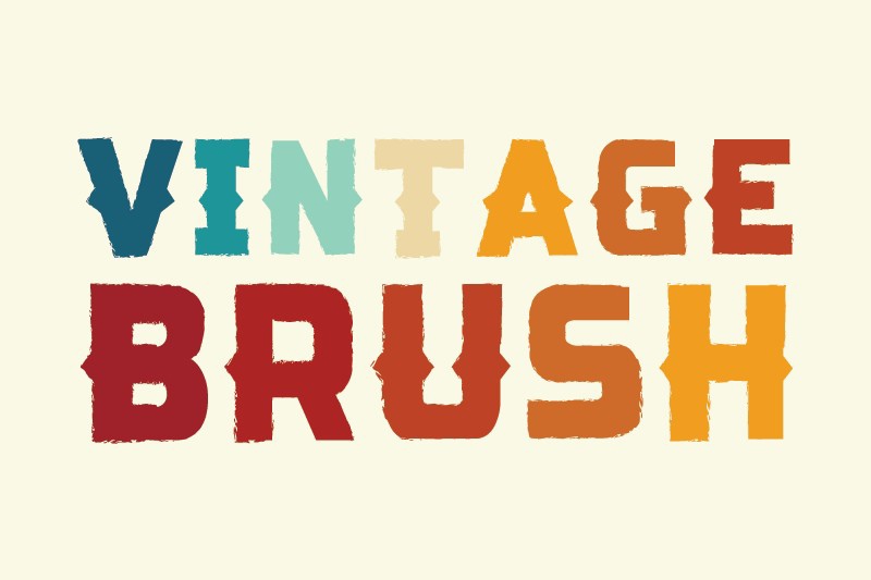 Ejemplo de fuente Vintage Brush