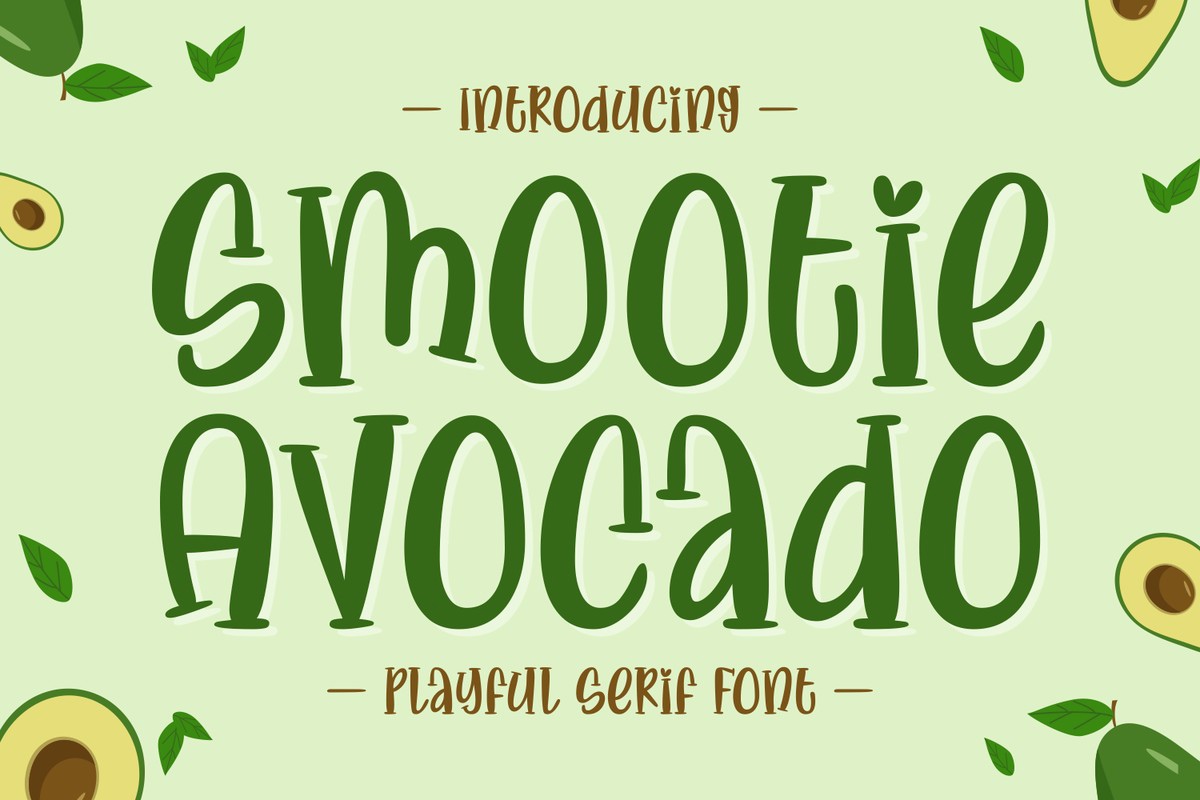 Ejemplo de fuente Smootie Avocado Regular