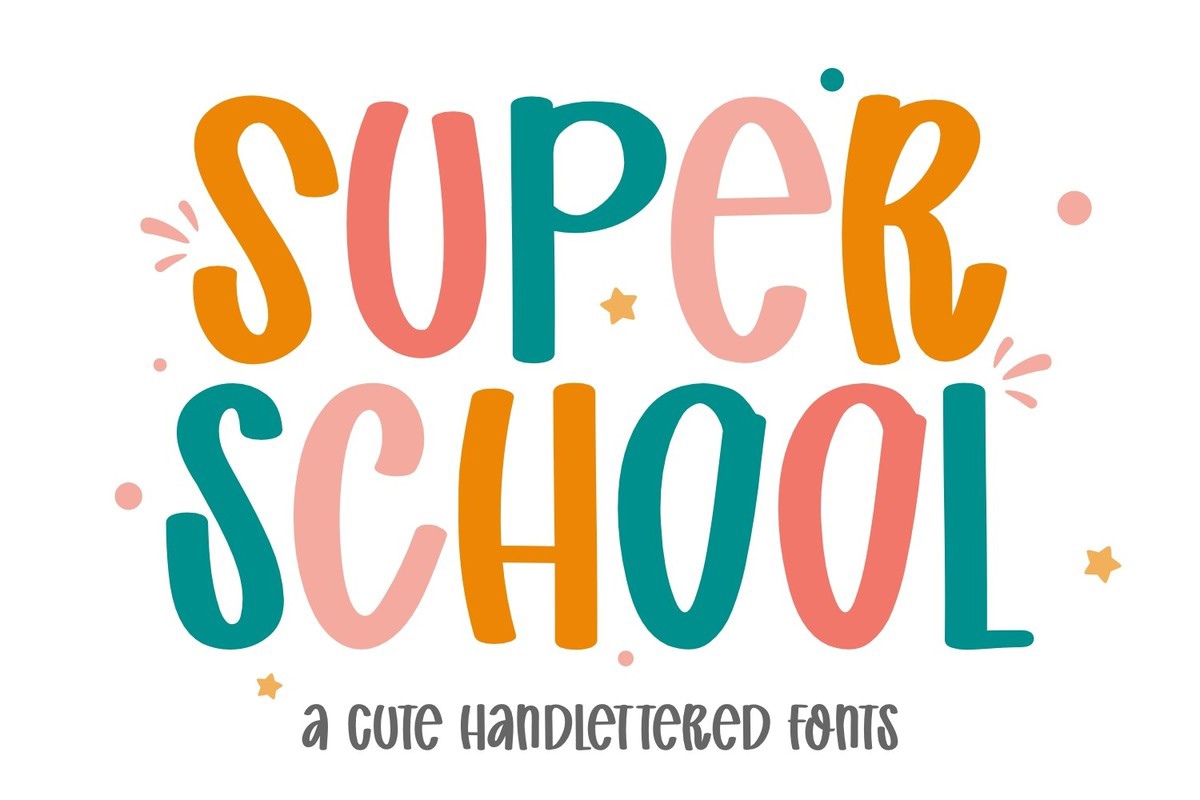 Ejemplo de fuente Super School Regular