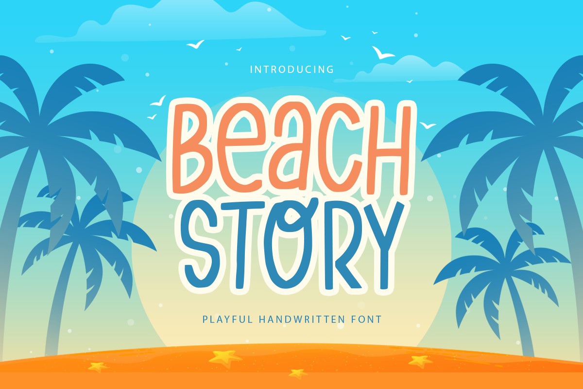 Ejemplo de fuente Beach Story