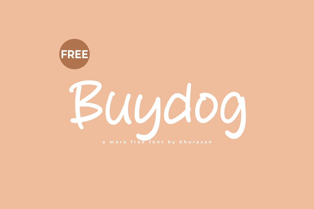 Ejemplo de fuente Buydog Regular