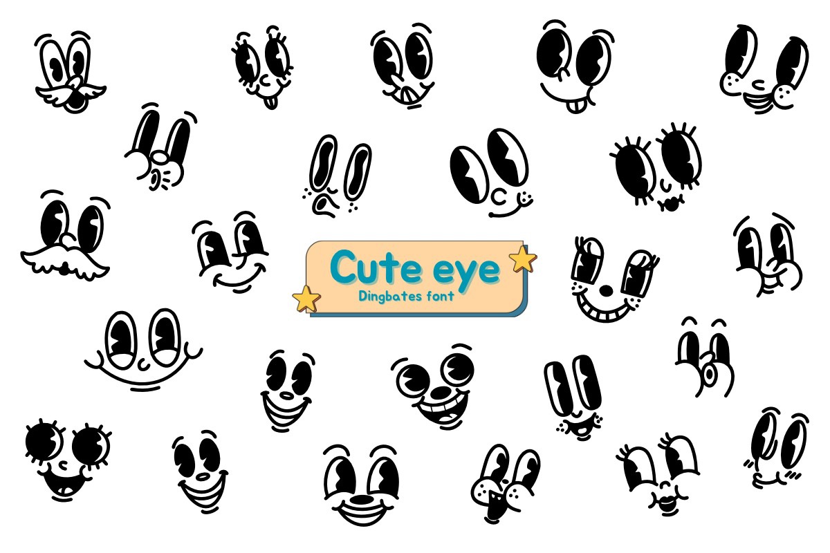 Ejemplo de fuente Cute Eye