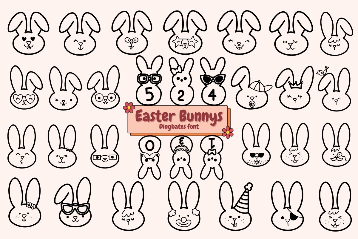 Ejemplo de fuente Easter Bunnys Regular