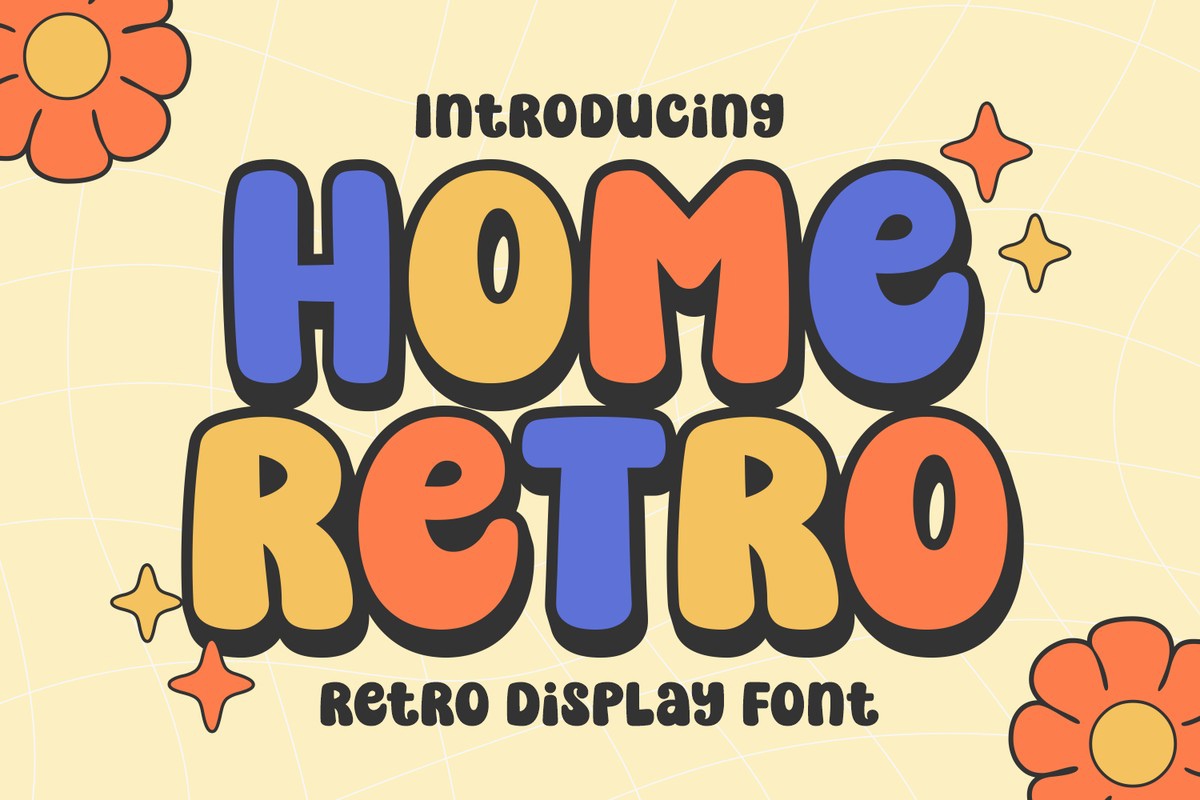 Ejemplo de fuente Home Retro Regular