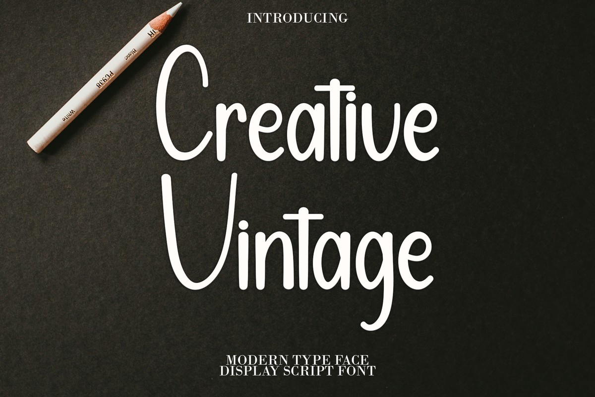 Ejemplo de fuente Creative Vintage Regular