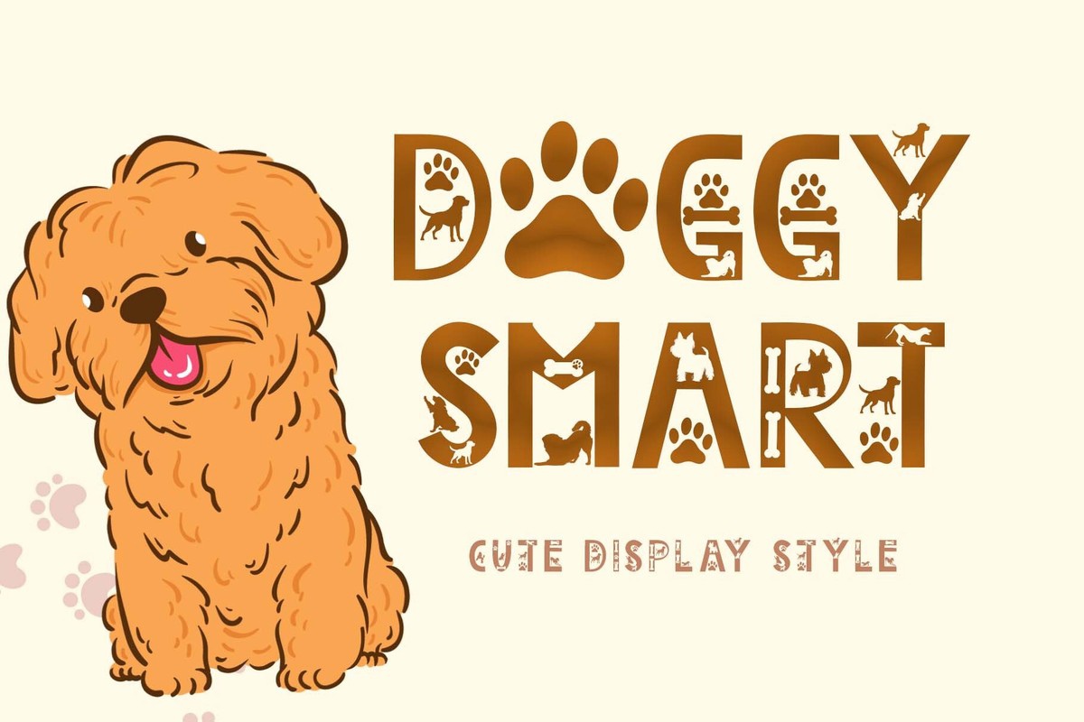 Ejemplo de fuente Doggy Smart Regular