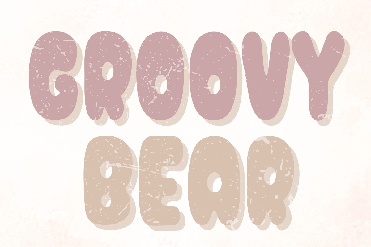 Ejemplo de fuente Groovy Bear Regular