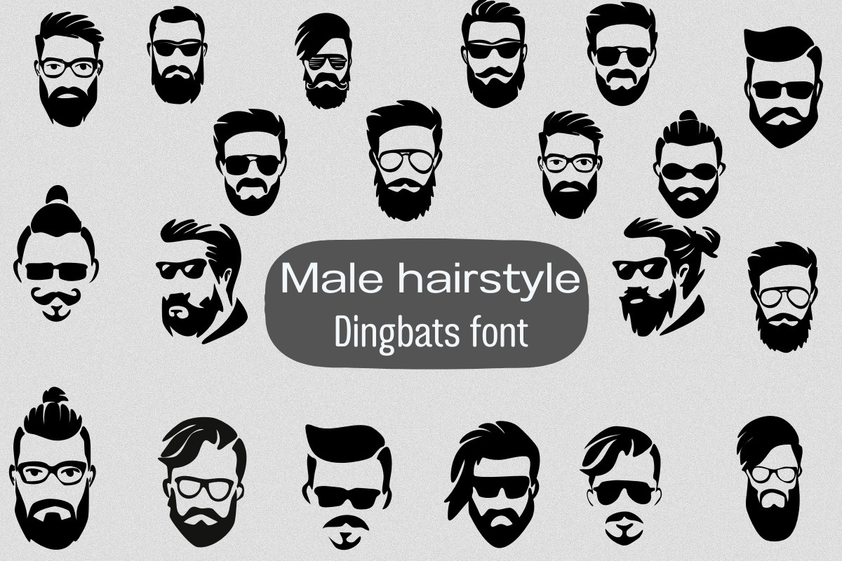 Ejemplo de fuente Male Hairstyle Regular