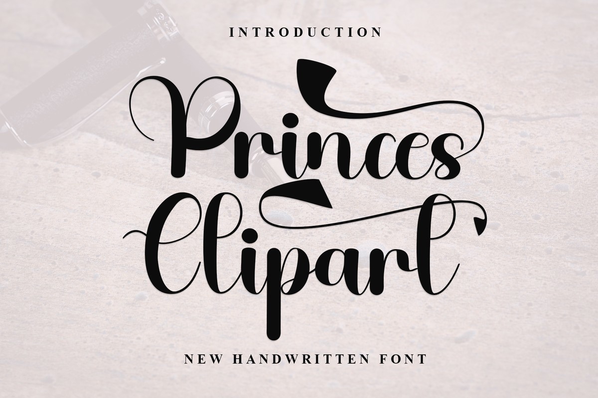 Ejemplo de fuente Princes Clipart