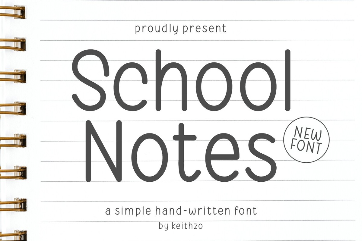 Ejemplo de fuente School Notes Regular