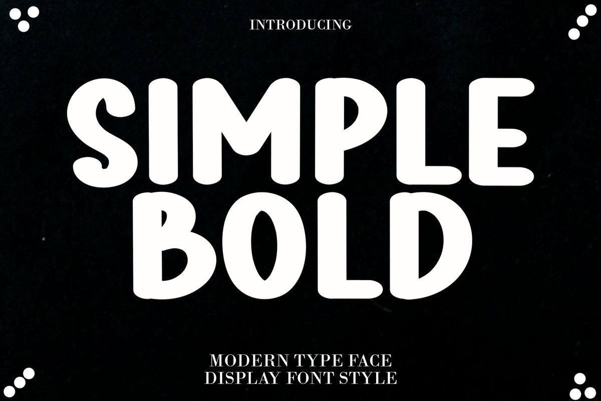 Ejemplo de fuente Simple Bold Regular