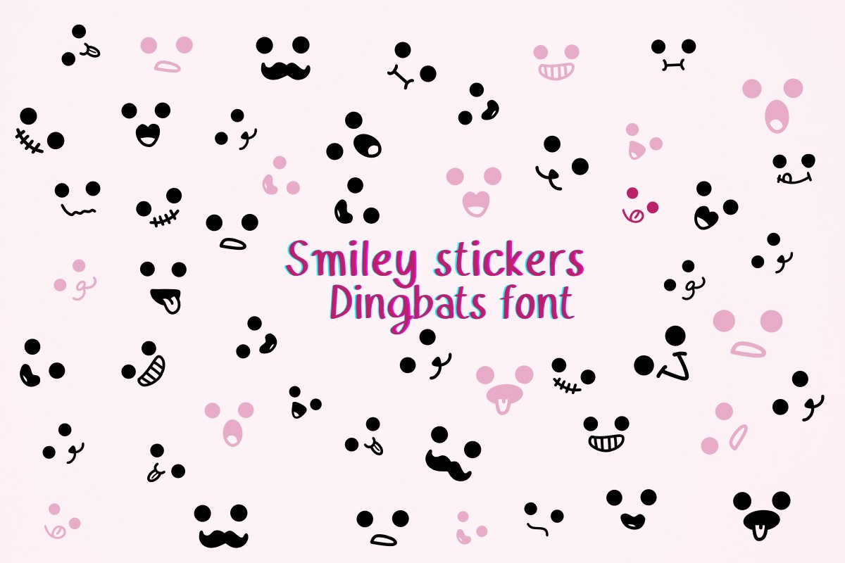 Ejemplo de fuente Smiley Stickers Regular