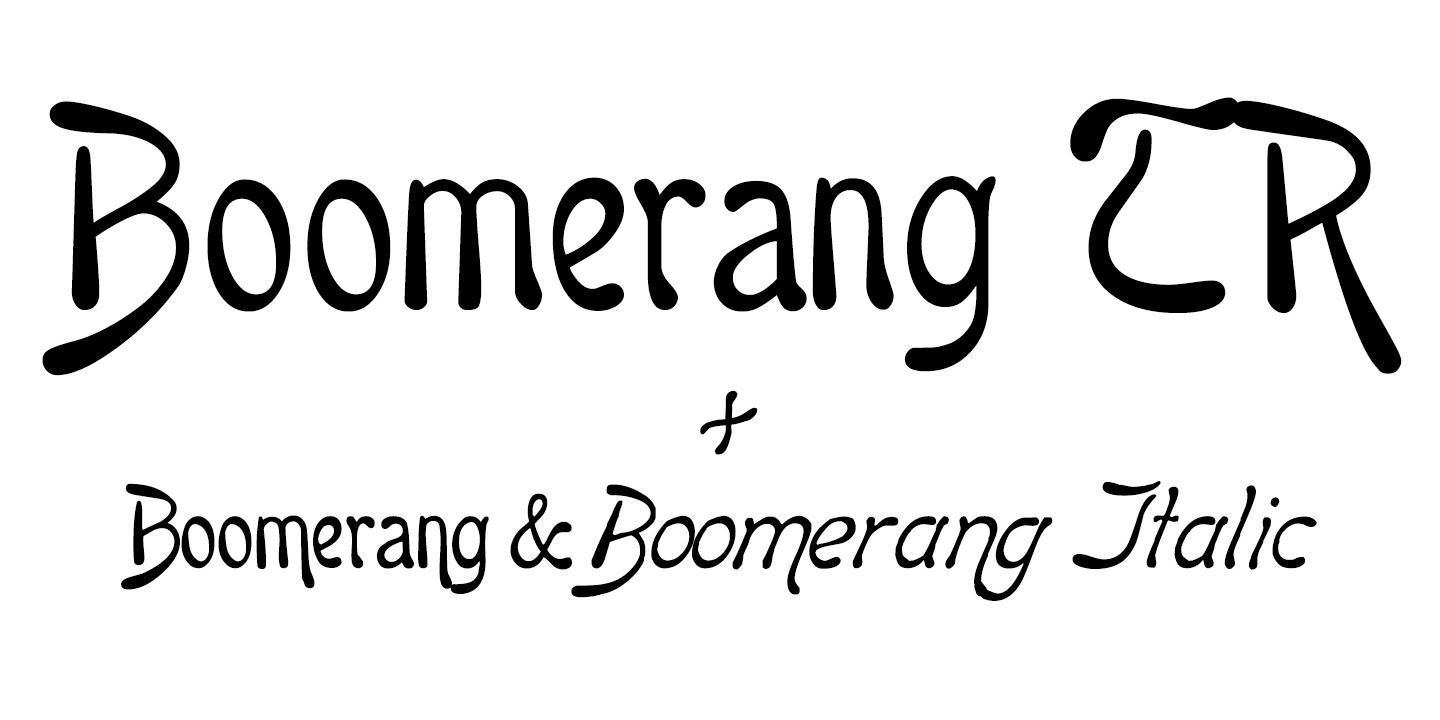 Ejemplo de fuente Boomerang TR