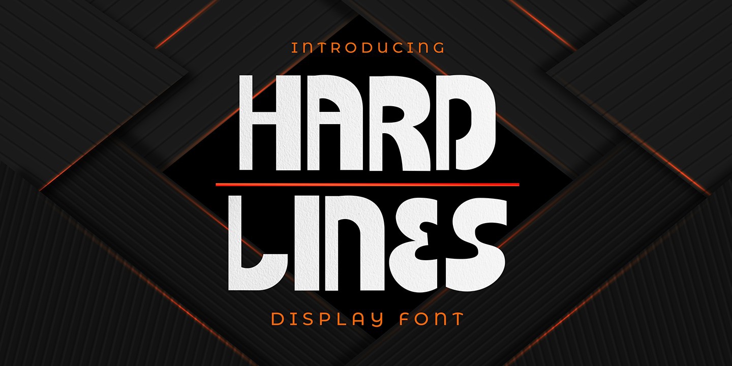 Ejemplo de fuente Hard Lines Regular