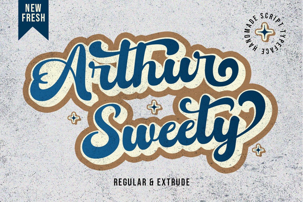 Ejemplo de fuente Arthur Sweety Regular