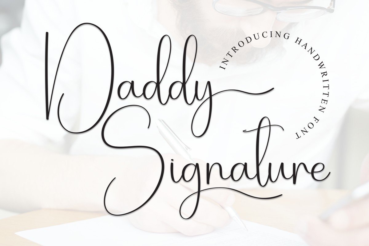 Ejemplo de fuente Daddy Signature