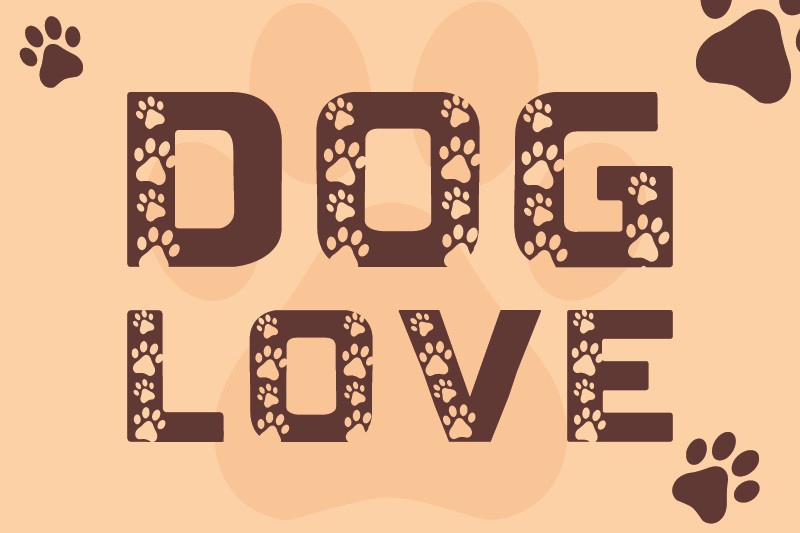 Ejemplo de fuente Dog Love Regular