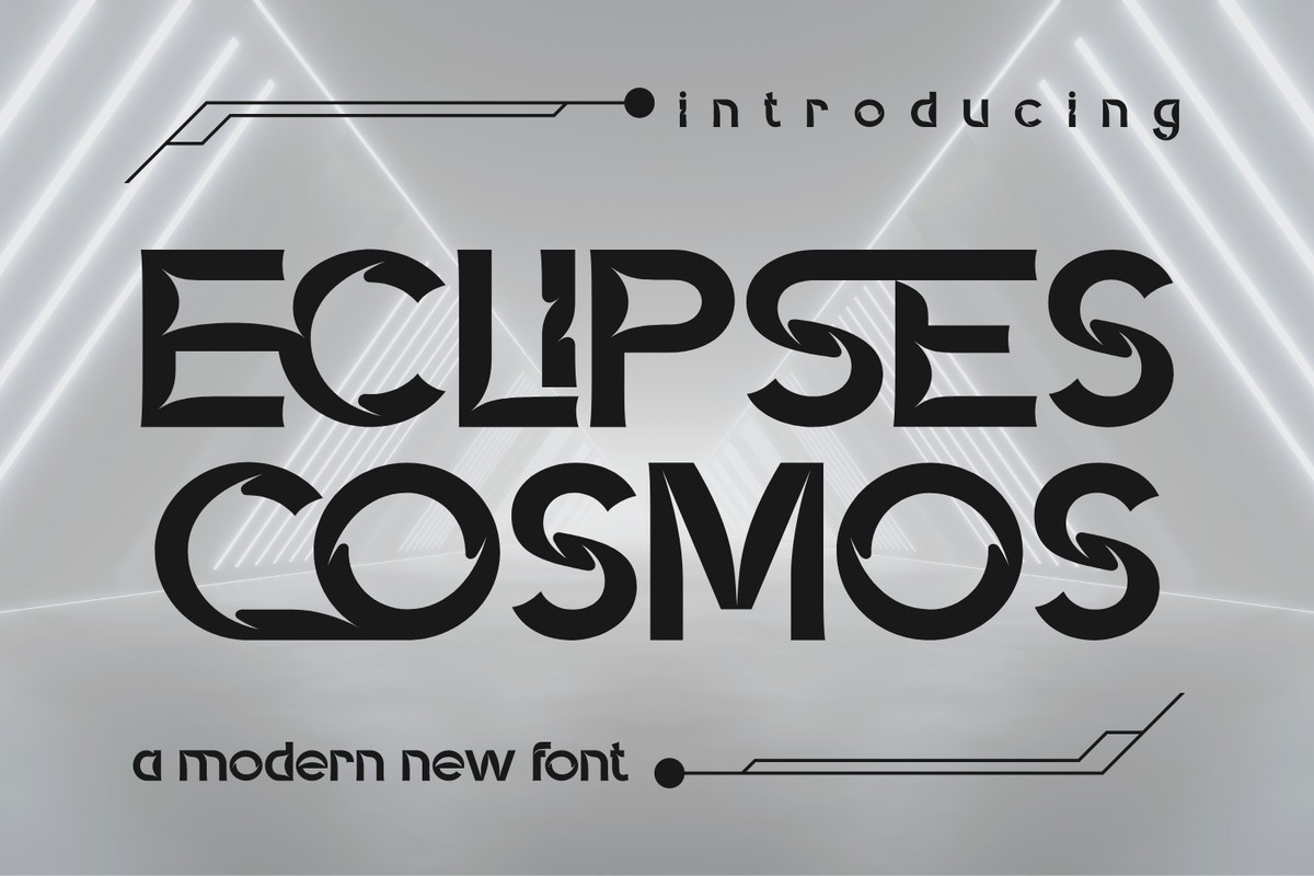 Ejemplo de fuente Eclipses Cosmos BOLD ITALIC