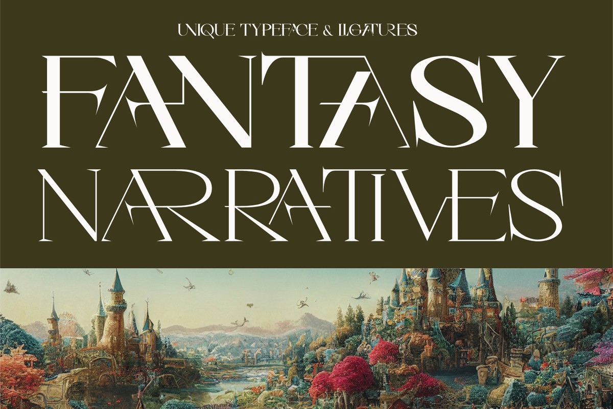 Ejemplo de fuente Fantasy Narratives Bold