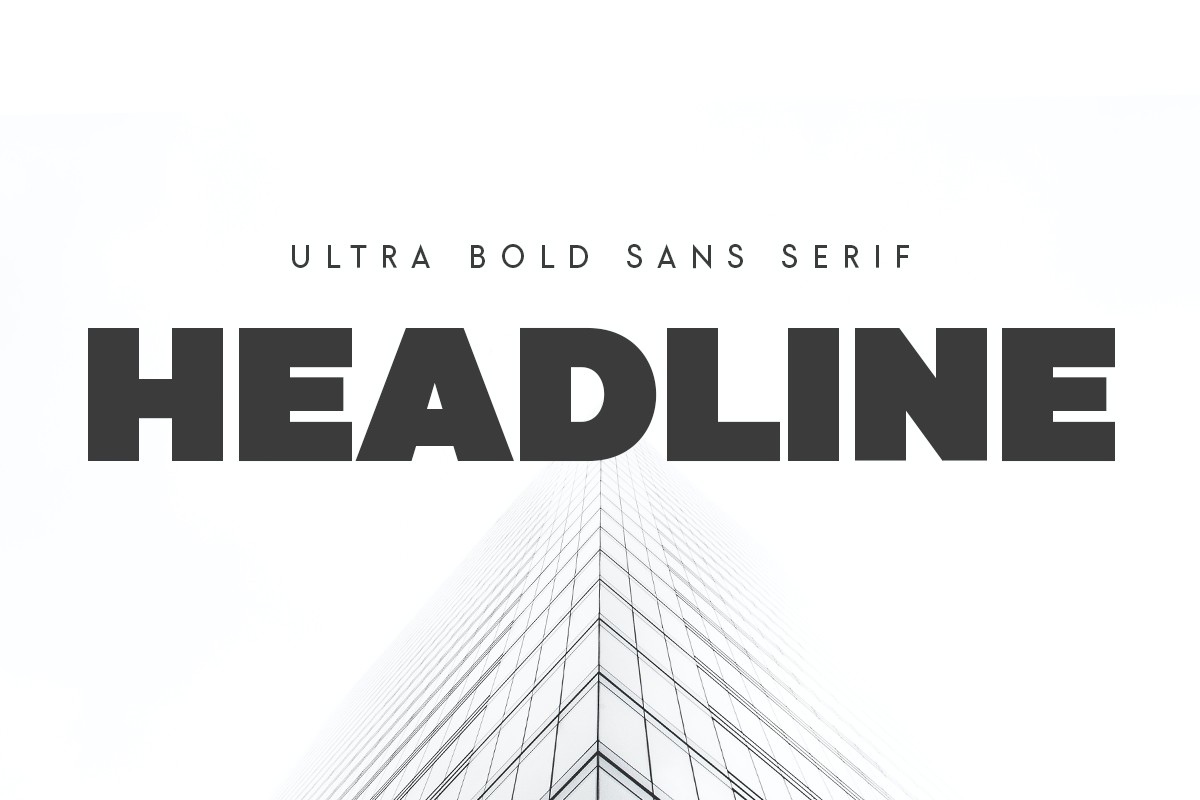 Ejemplo de fuente Headline Outline