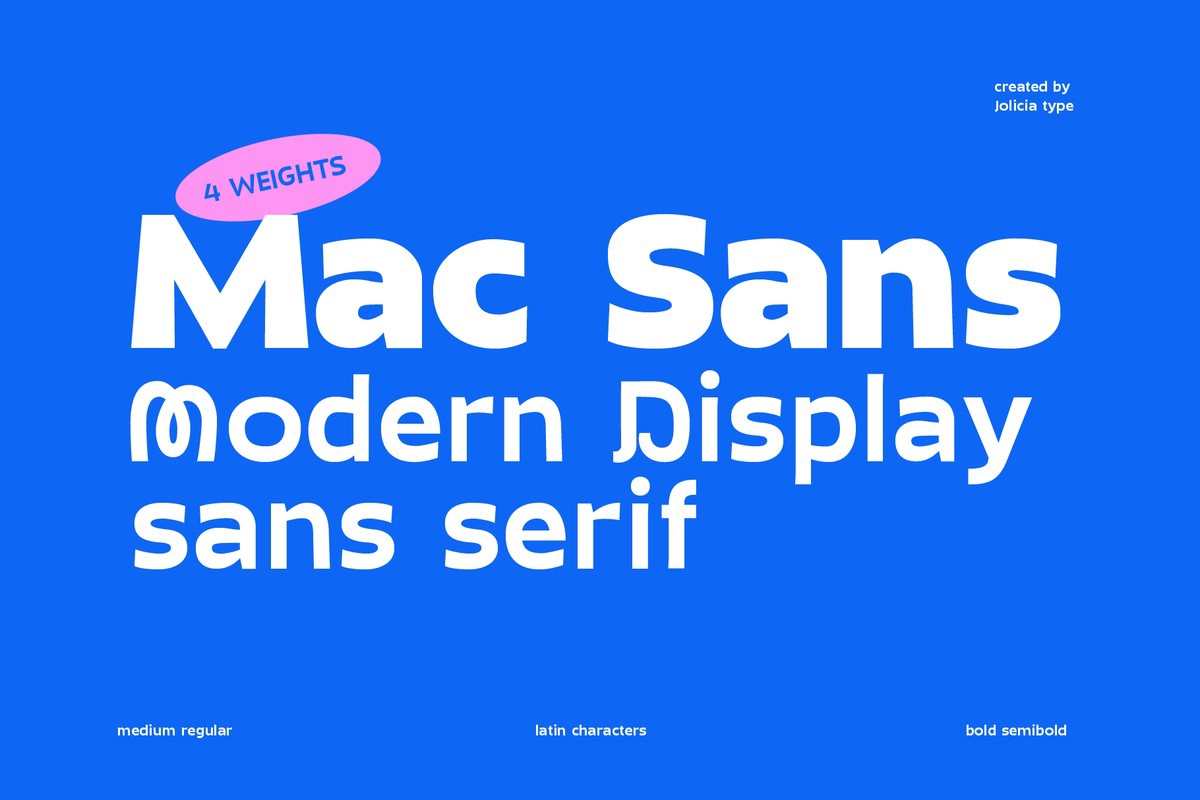 Ejemplo de fuente Mac Sans Bold