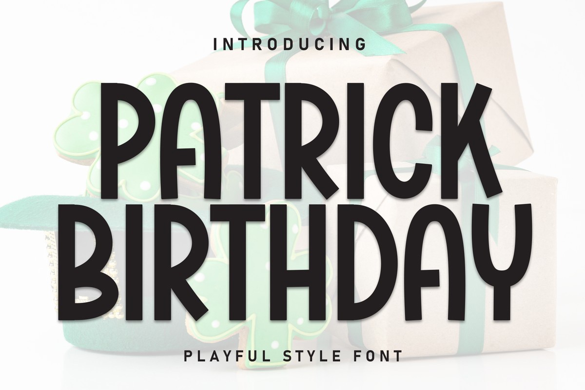 Ejemplo de fuente Patrick Birthday Regular