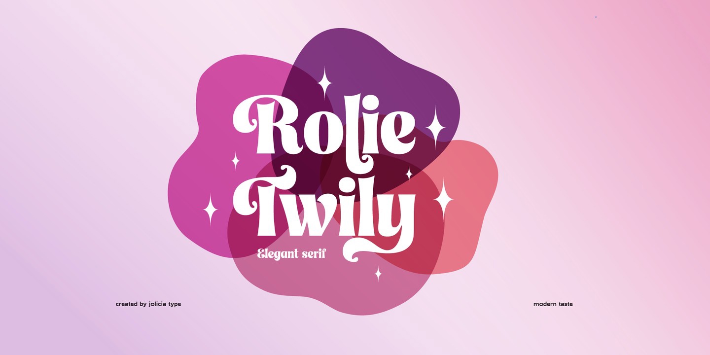 Ejemplo de fuente Rolie Twily Regular