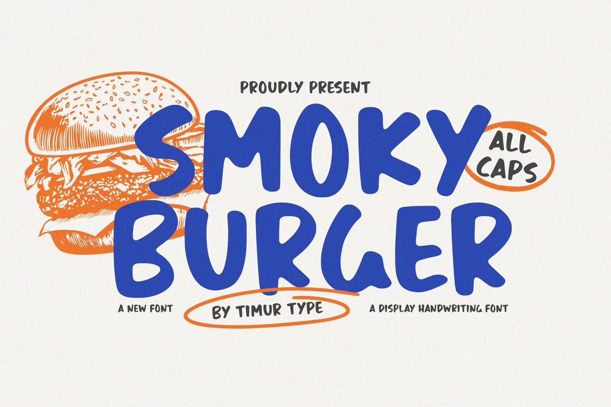 Ejemplo de fuente Smoky Burger Regular