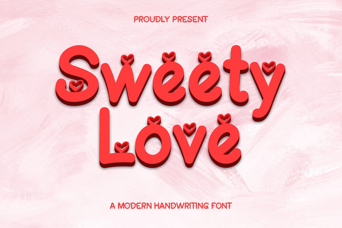 Ejemplo de fuente Sweety Love Regular