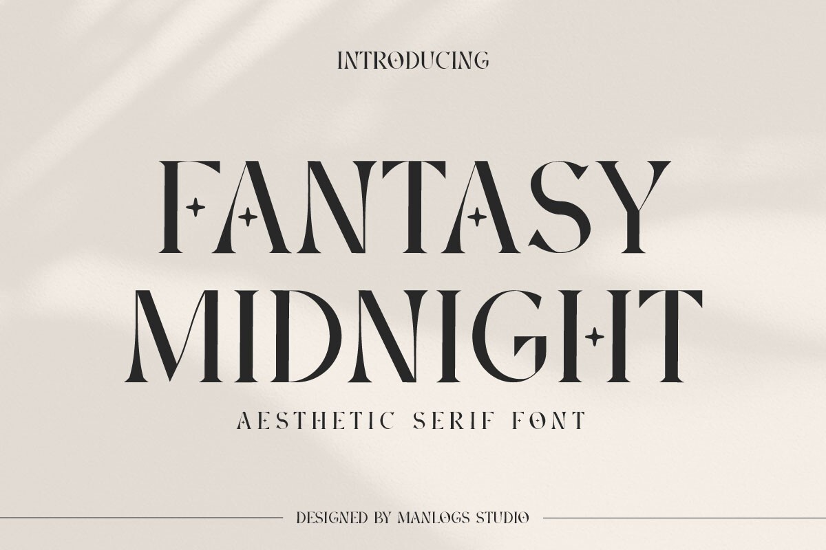 Ejemplo de fuente Fantasy Midnight Regular