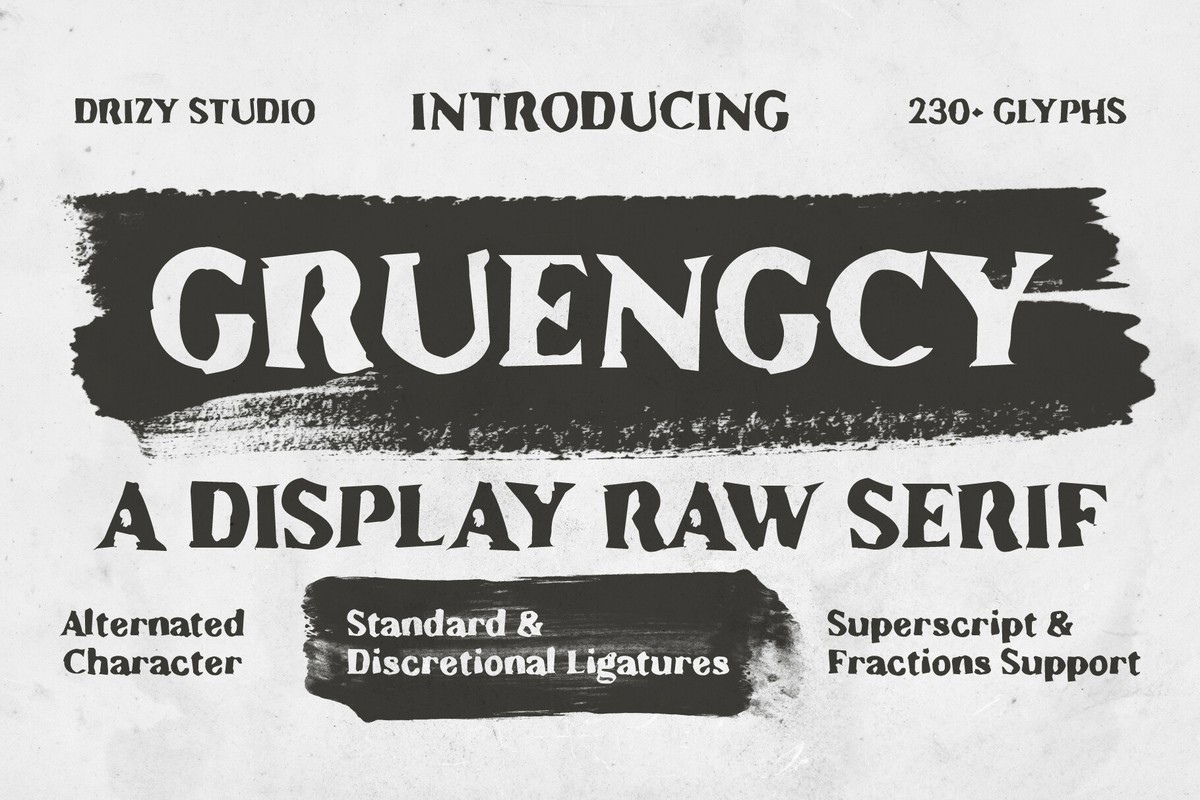 Ejemplo de fuente Gruengcy Regular