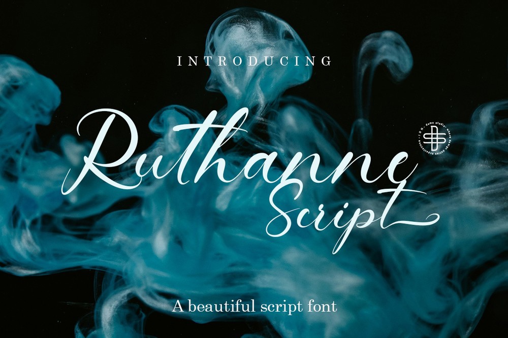 Ejemplo de fuente Ruthanne Script