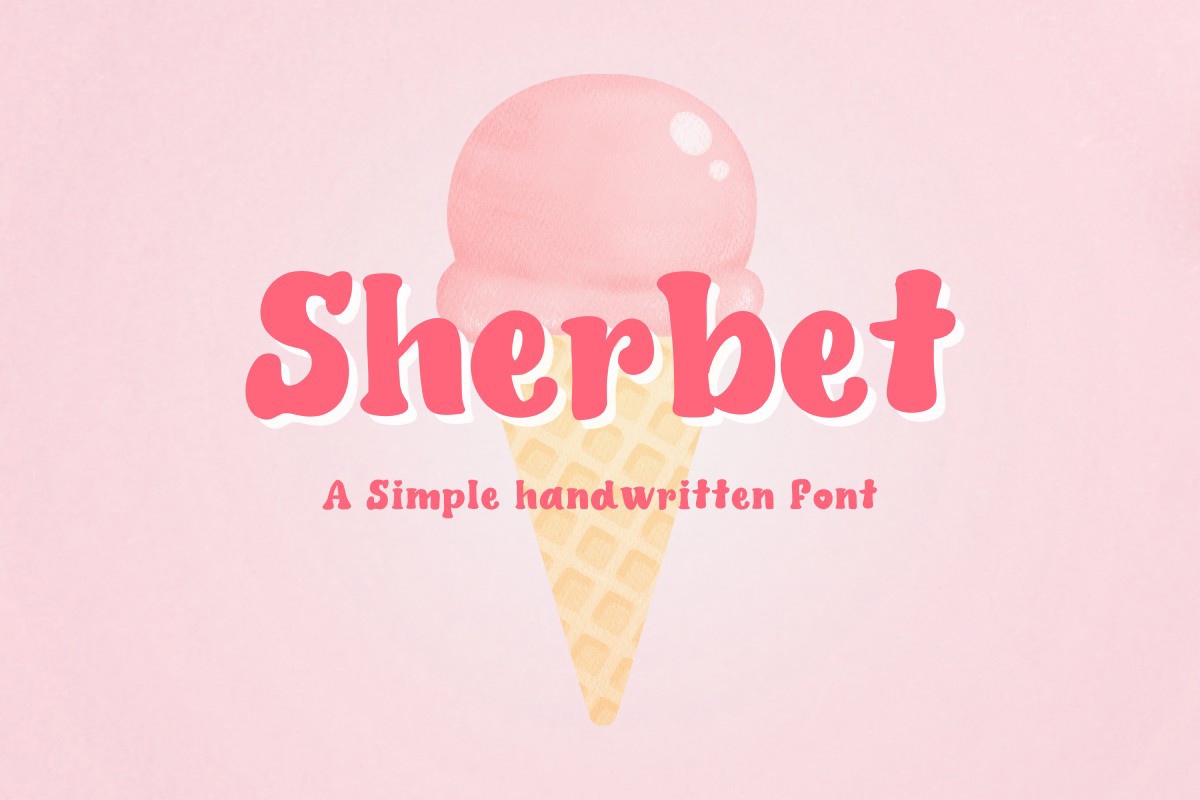 Ejemplo de fuente Sherbet Regular