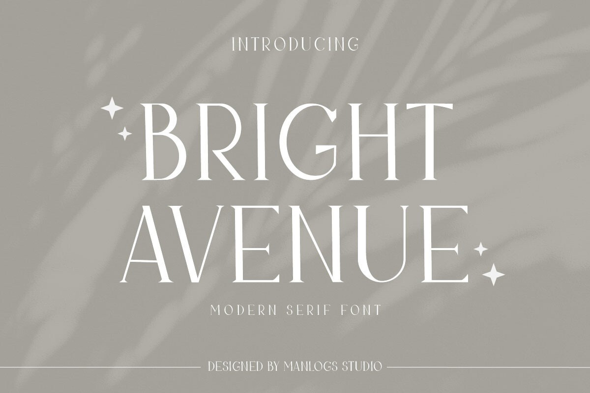 Ejemplo de fuente Bright Avenue Regular