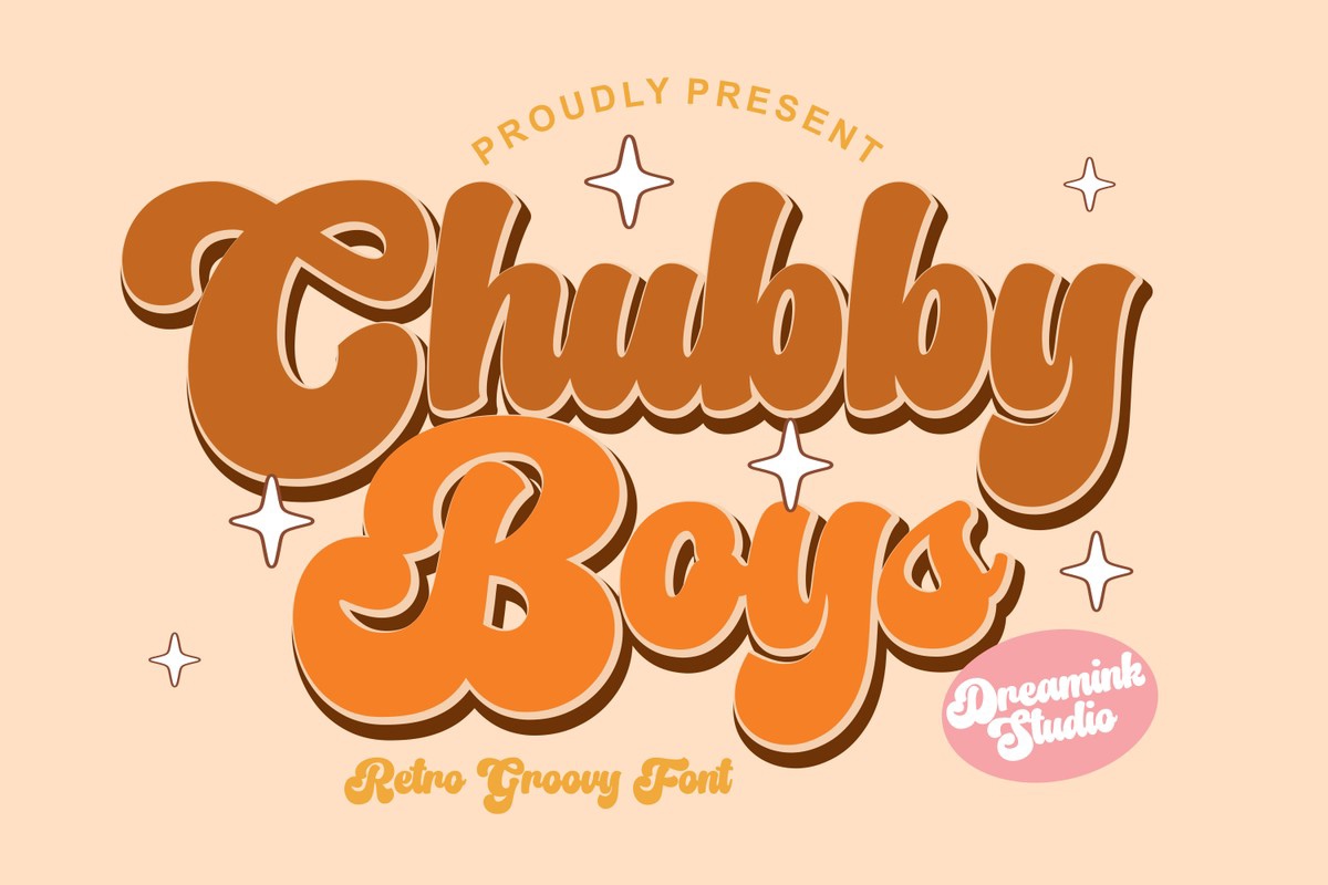 Ejemplo de fuente Chubby Boys Regular