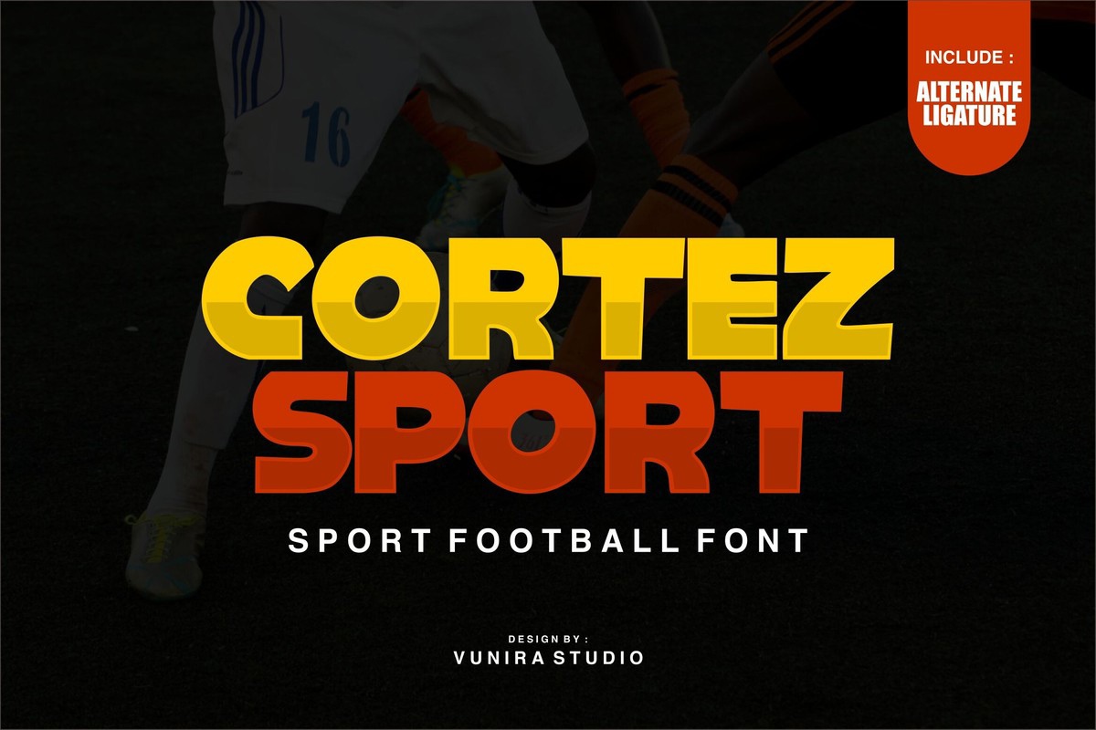 Ejemplo de fuente Cortez Sport