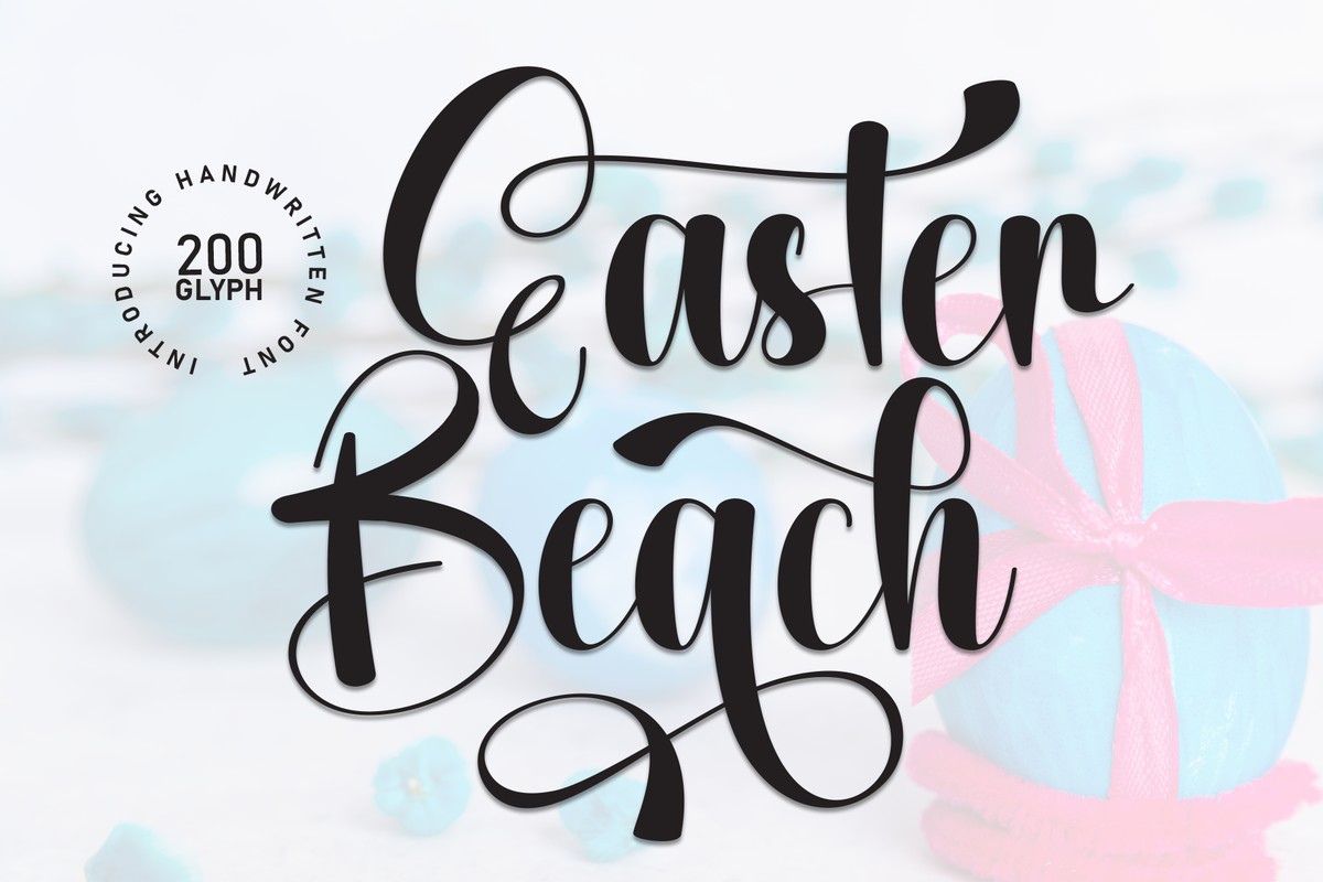 Ejemplo de fuente Easter Beach Regular