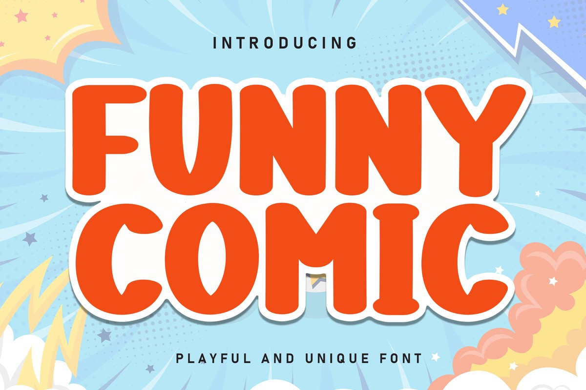 Ejemplo de fuente Funny Comic Regular