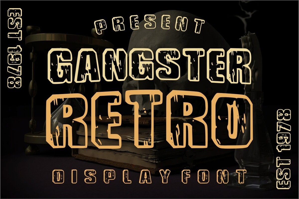 Ejemplo de fuente Gangster Retro