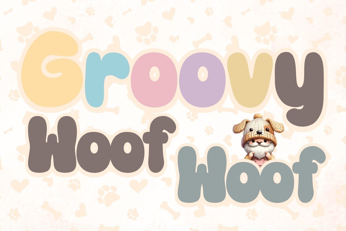 Ejemplo de fuente Groovy Woof Woof Regular