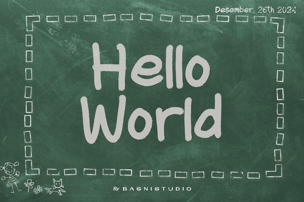 Ejemplo de fuente Hello World Regular